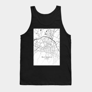 Bologna Italy City Map white Tank Top